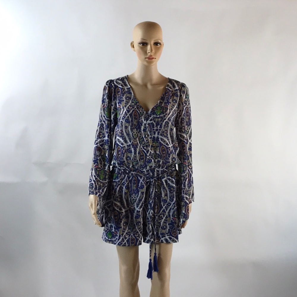LONGSLEEVE PRINT ROMPER-PRICE IS FIRM - Picture 1 of 8